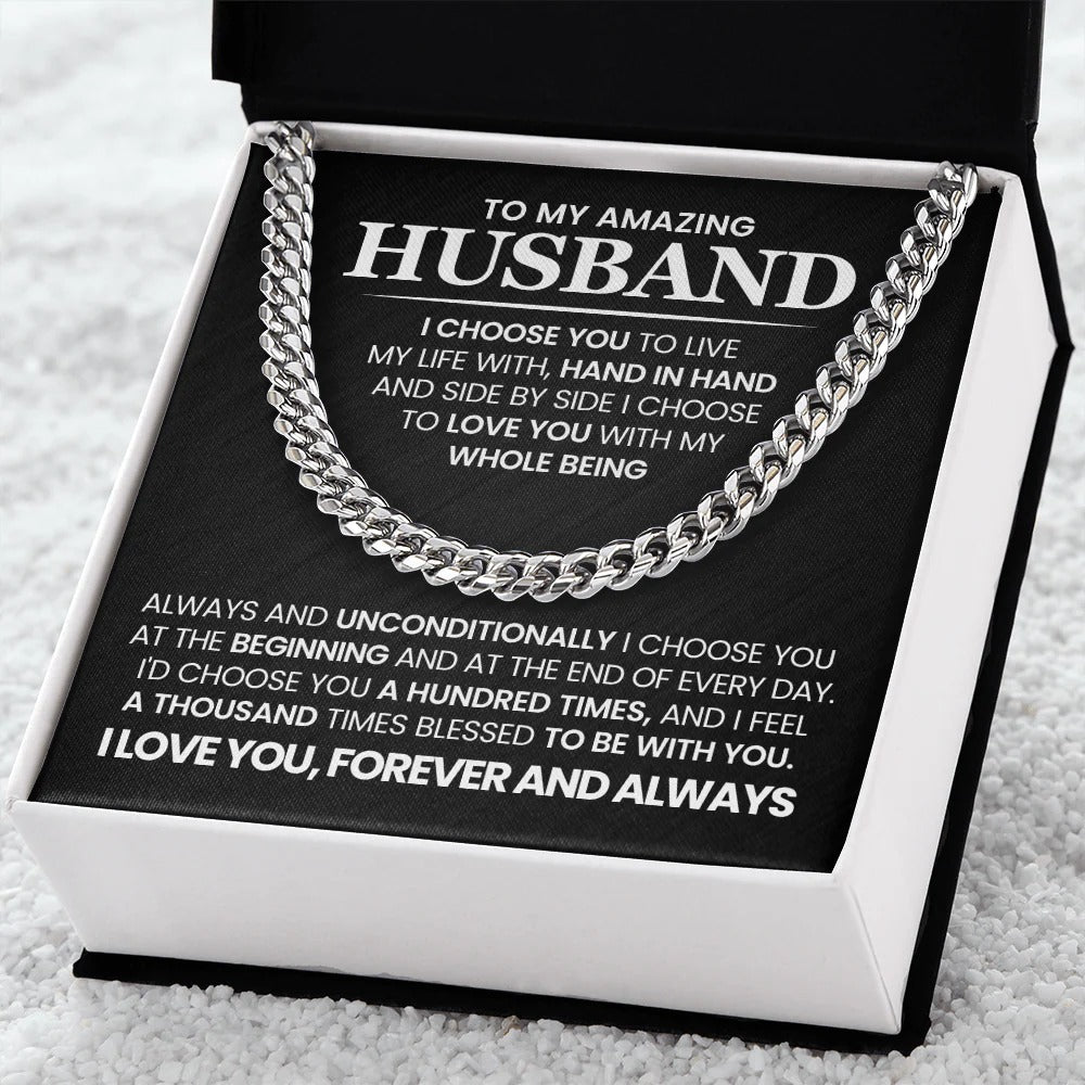 To My Husband Necklace – I'd Choose You Always