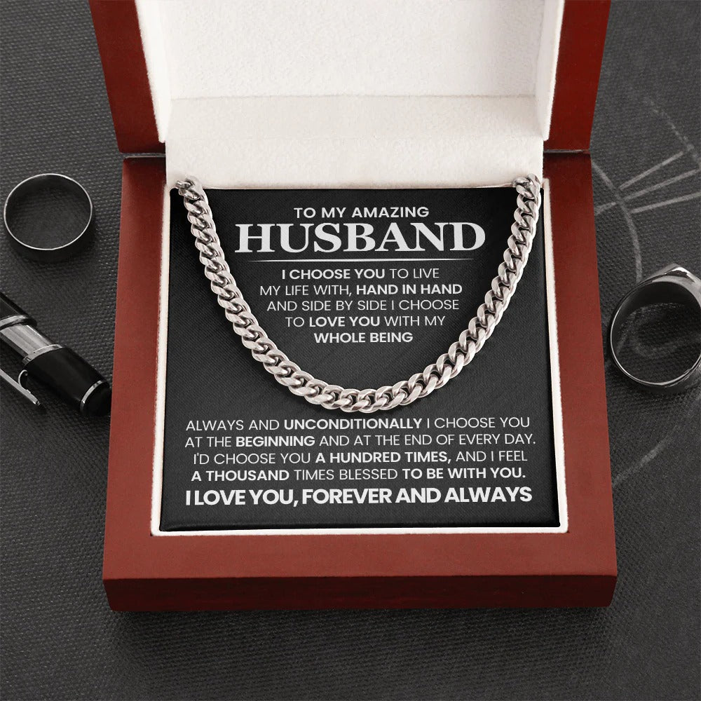 To My Husband Necklace – I'd Choose You Always