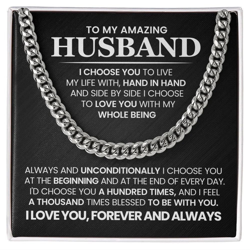 To My Husband Necklace – I'd Choose You Always