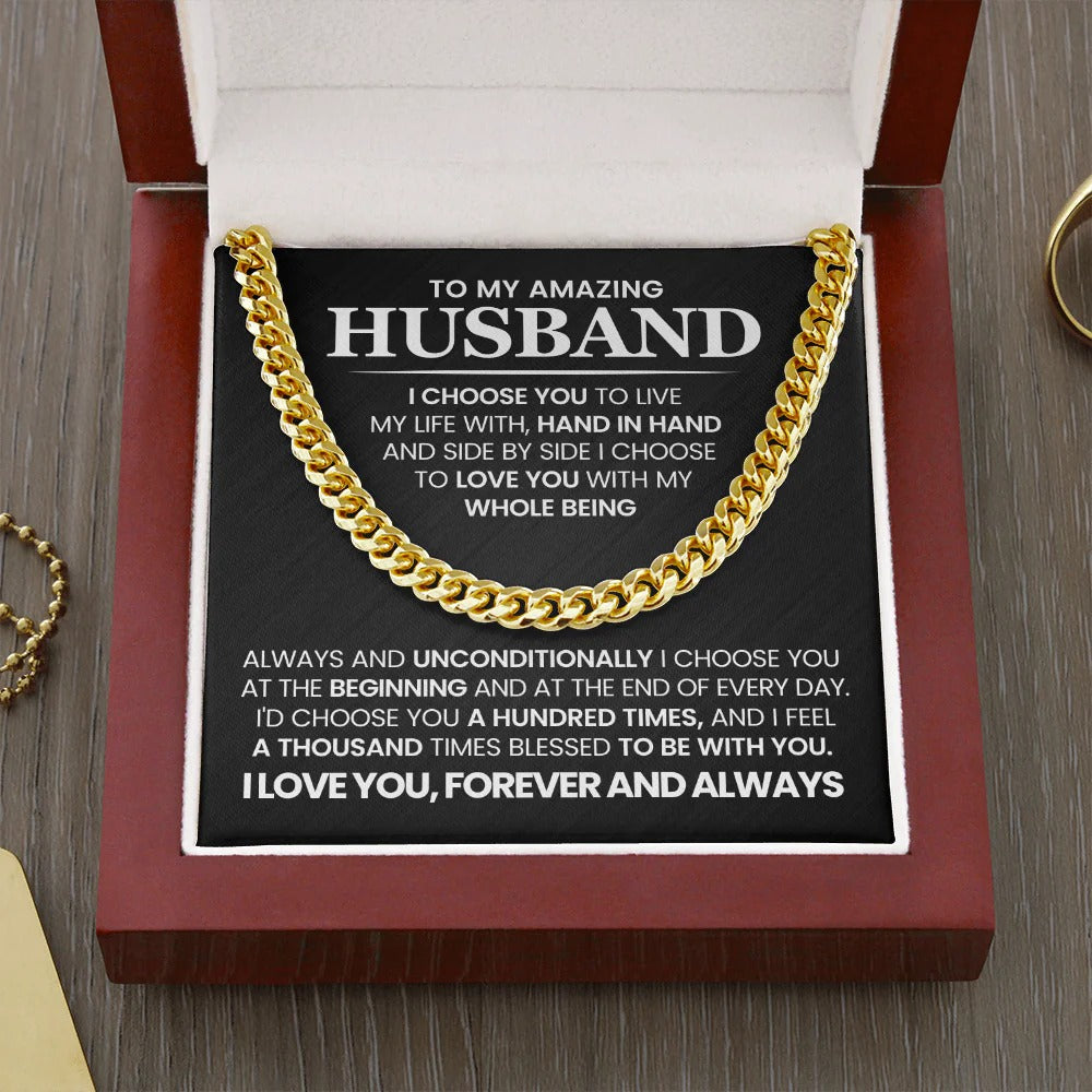 To My Husband Necklace – I'd Choose You Always