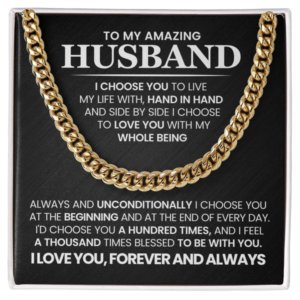 To My Husband Necklace – I'd Choose You Always