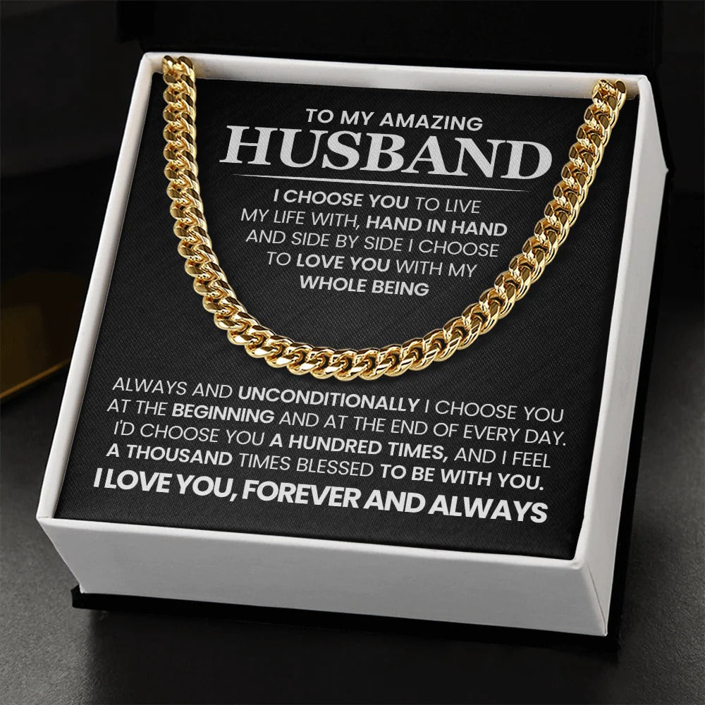 To My Husband Necklace – I'd Choose You Always