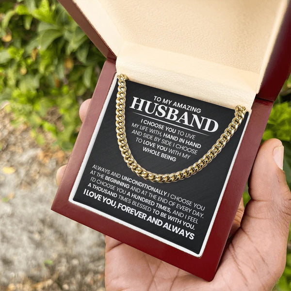 To My Husband Necklace – I'd Choose You Always