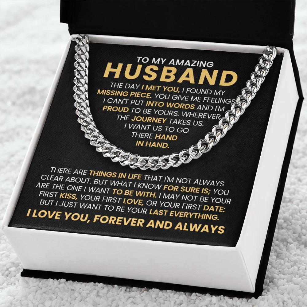 To My Husband Necklace – My Missing Piece, My Forever