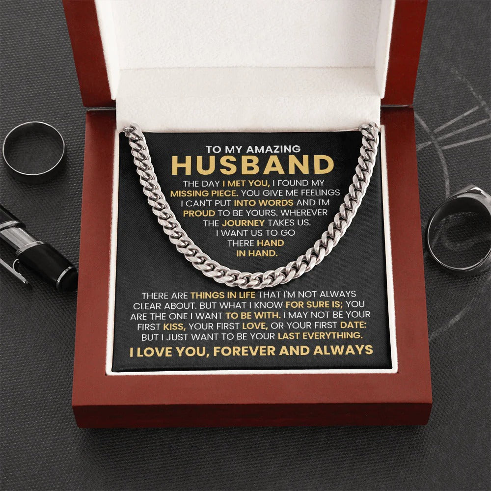 To My Husband Necklace – My Missing Piece, My Forever