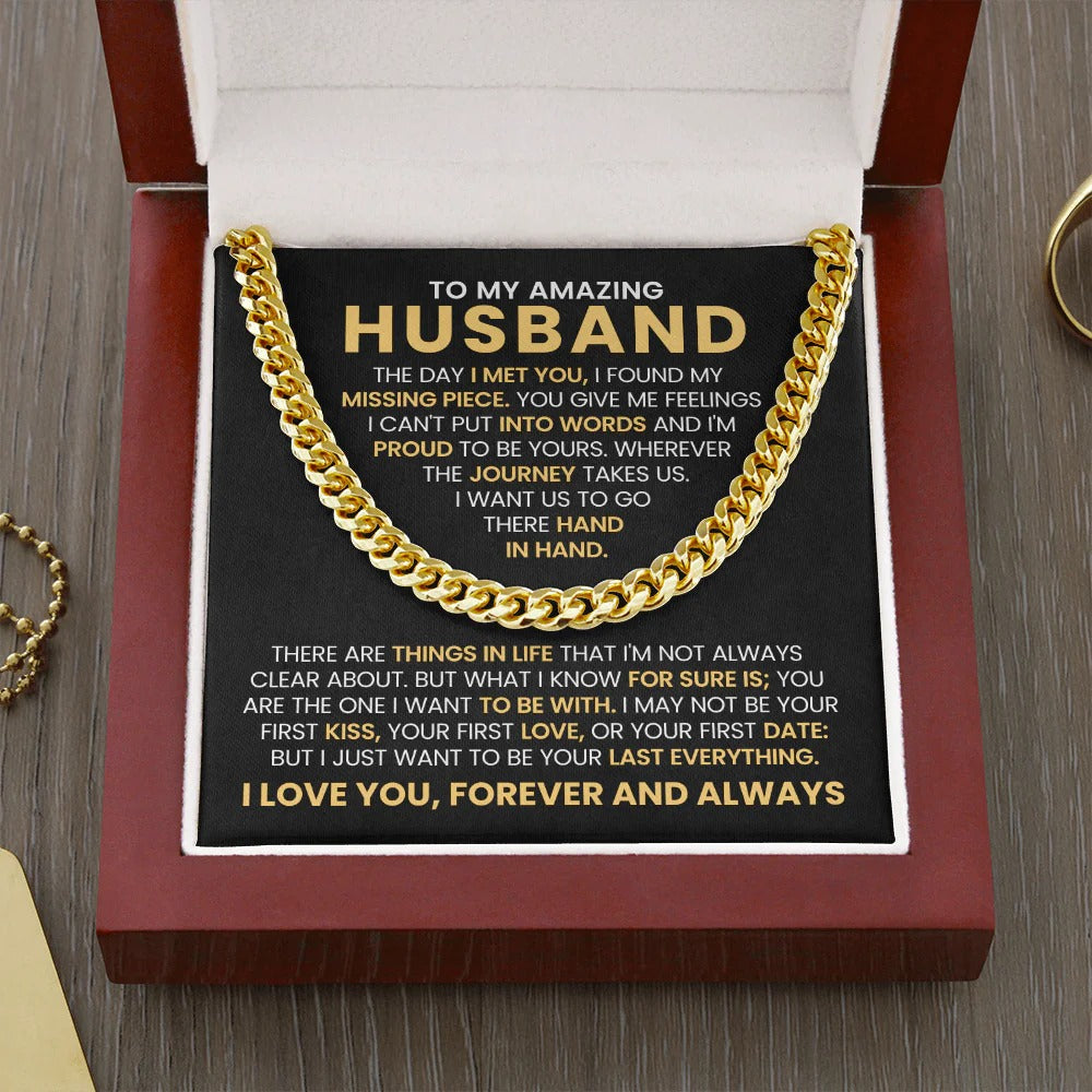To My Husband Necklace – My Missing Piece, My Forever