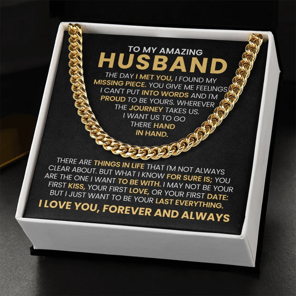 To My Husband Necklace – My Missing Piece, My Forever