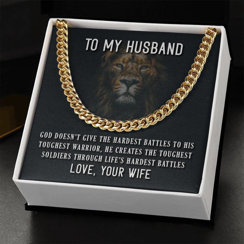 To My Husband Necklace – Stronger Through Battles