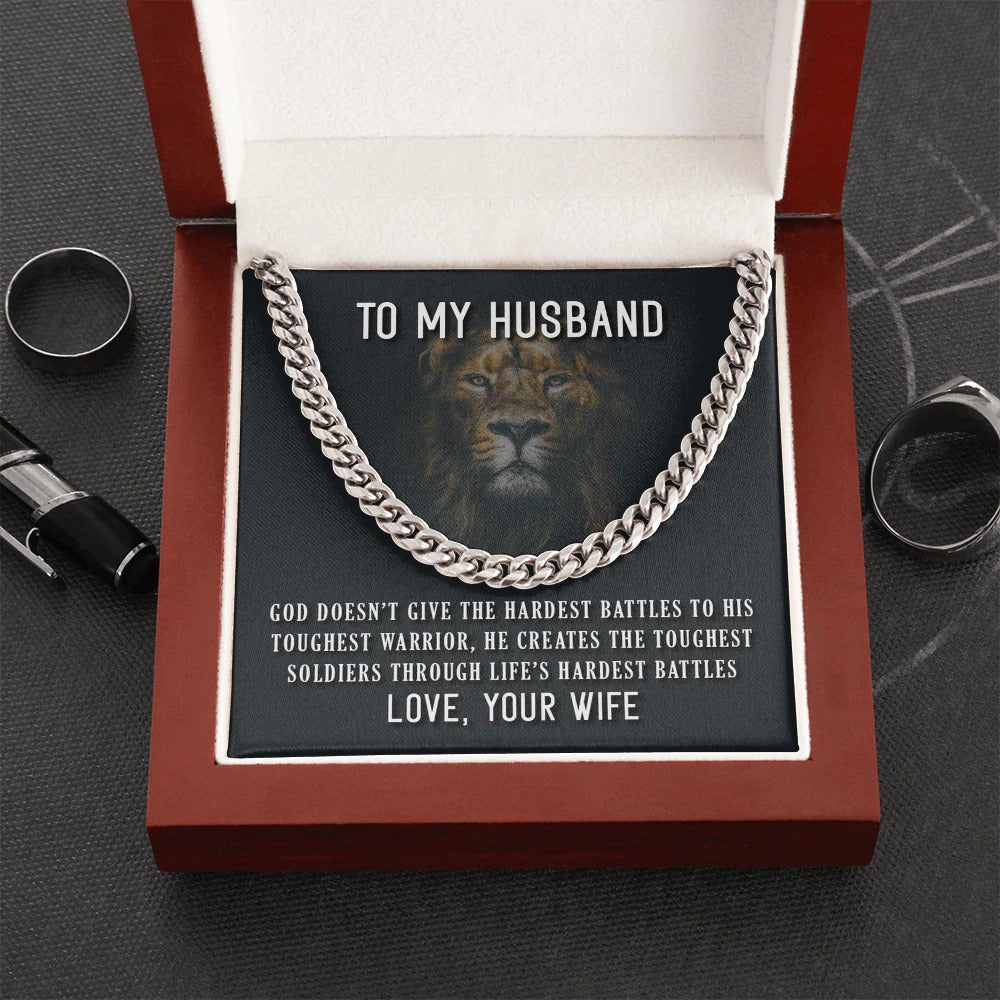 To My Husband Necklace – Stronger Through Battles