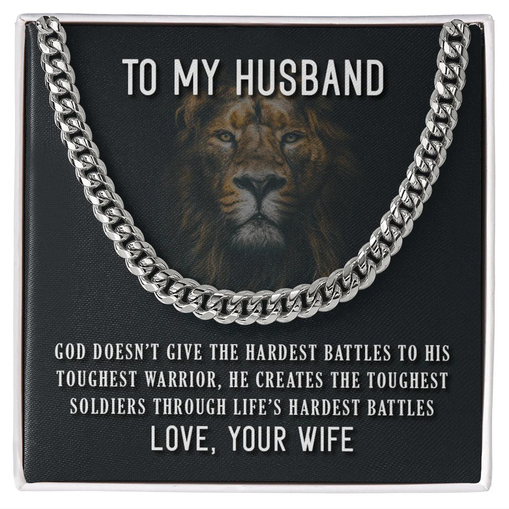 To My Husband Necklace – Stronger Through Battles