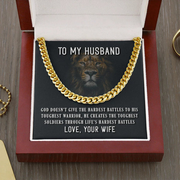 To My Husband Necklace – Stronger Through Battles