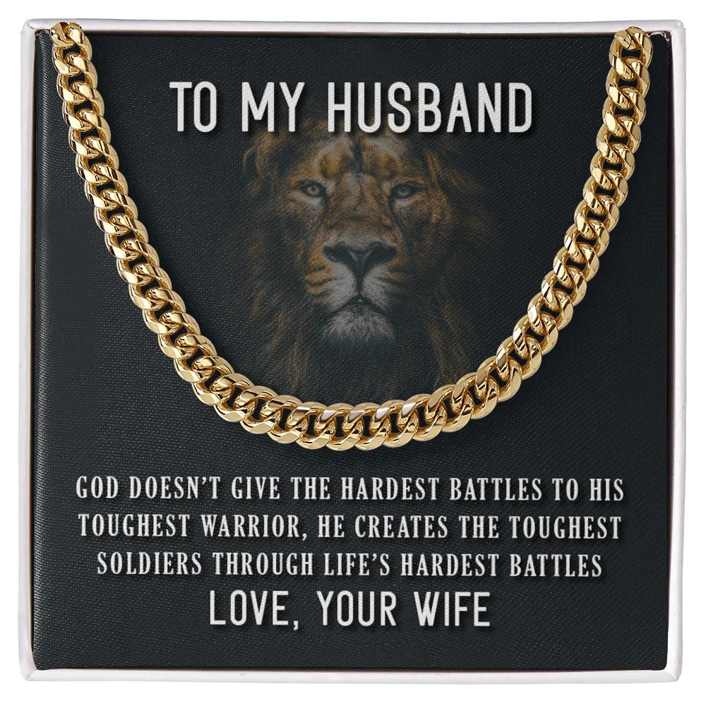 To My Husband Necklace – Stronger Through Battles