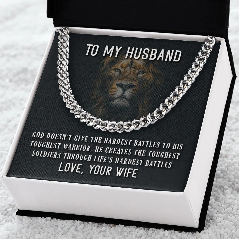 To My Husband Necklace – Stronger Through Battles