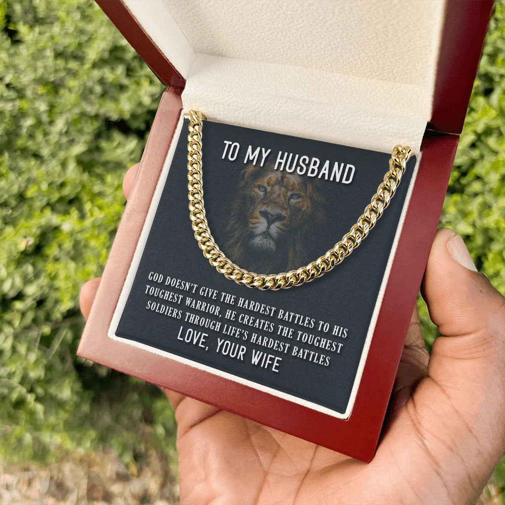 To My Husband Necklace – Stronger Through Battles