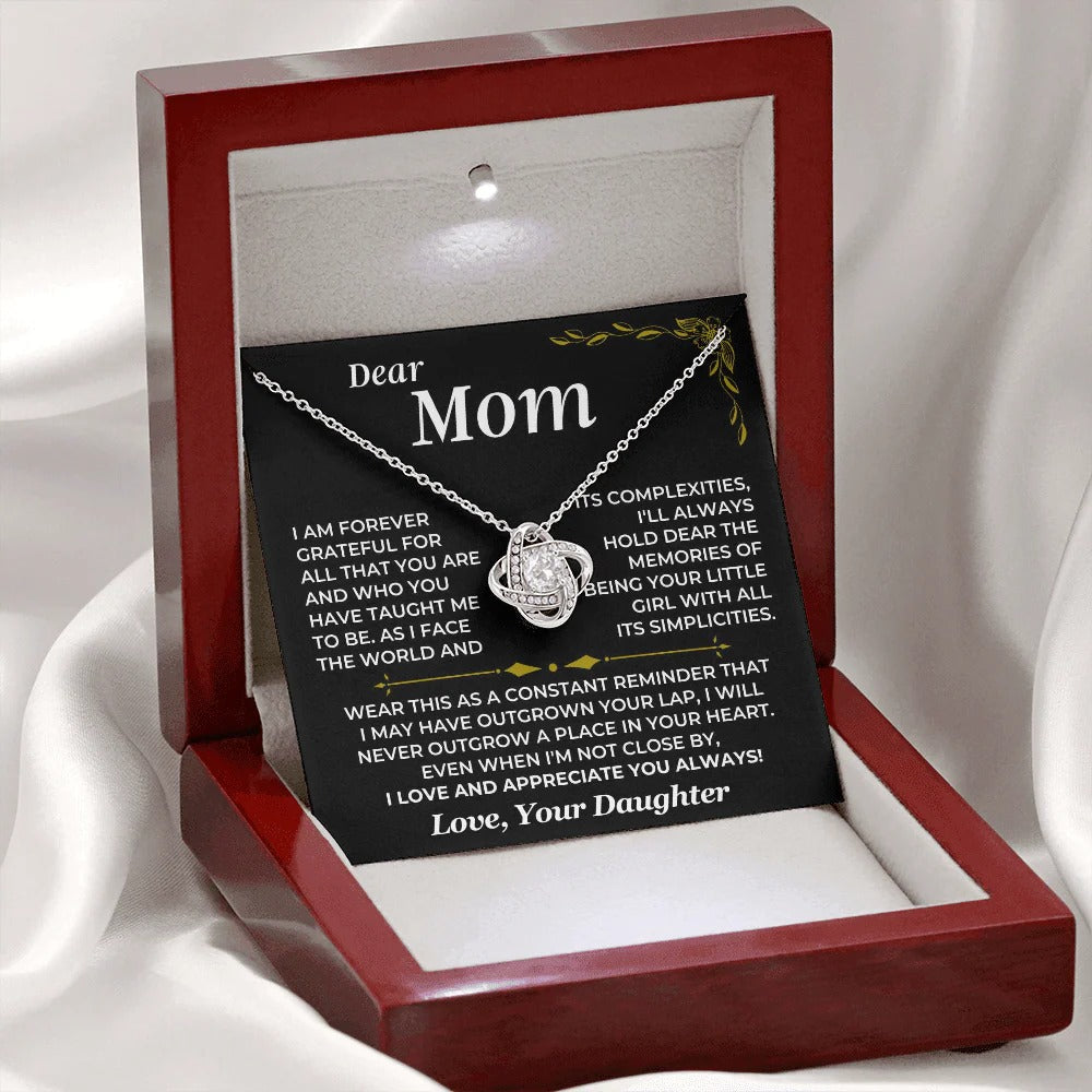 To My Mom – Daughter's Forever Love Necklace Gift