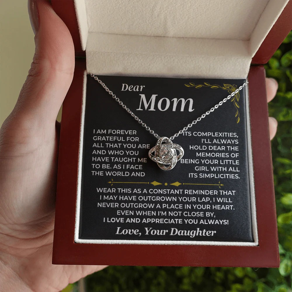 To My Mom – Daughter's Forever Love Necklace Gift