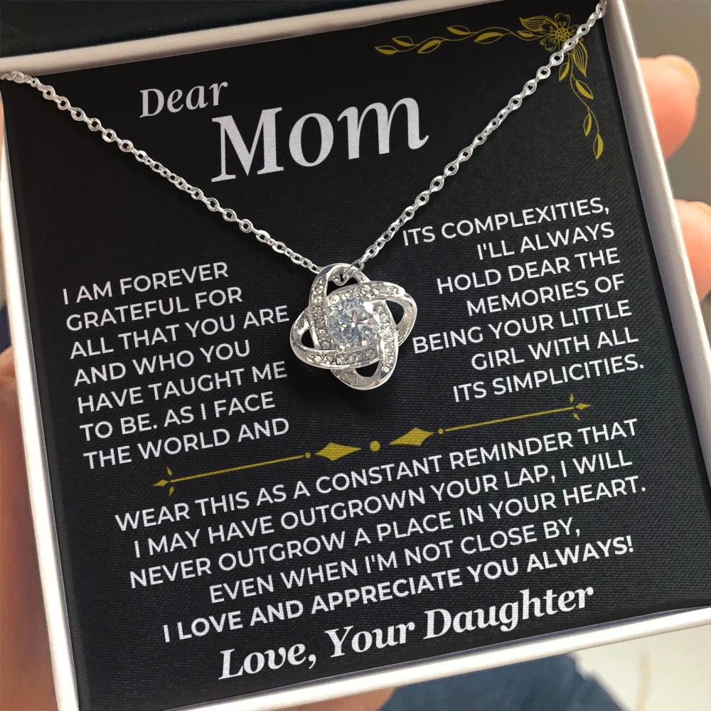 To My Mom – Daughter's Forever Love Necklace Gift