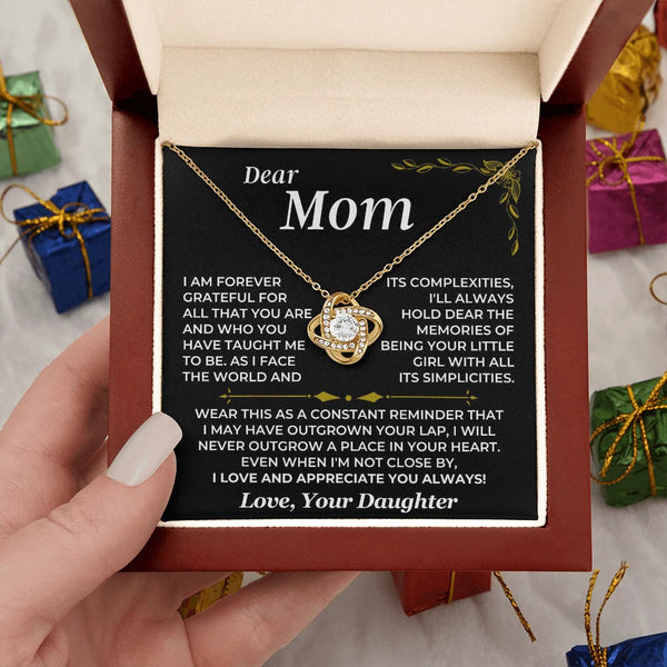 To My Mom – Daughter's Forever Love Necklace Gift