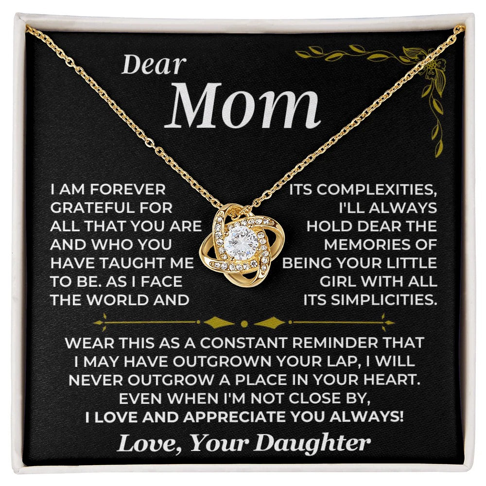 To My Mom – Daughter's Forever Love Necklace Gift