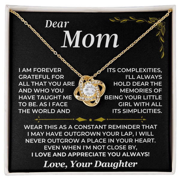 To My Mom – Daughter's Forever Love Necklace Gift