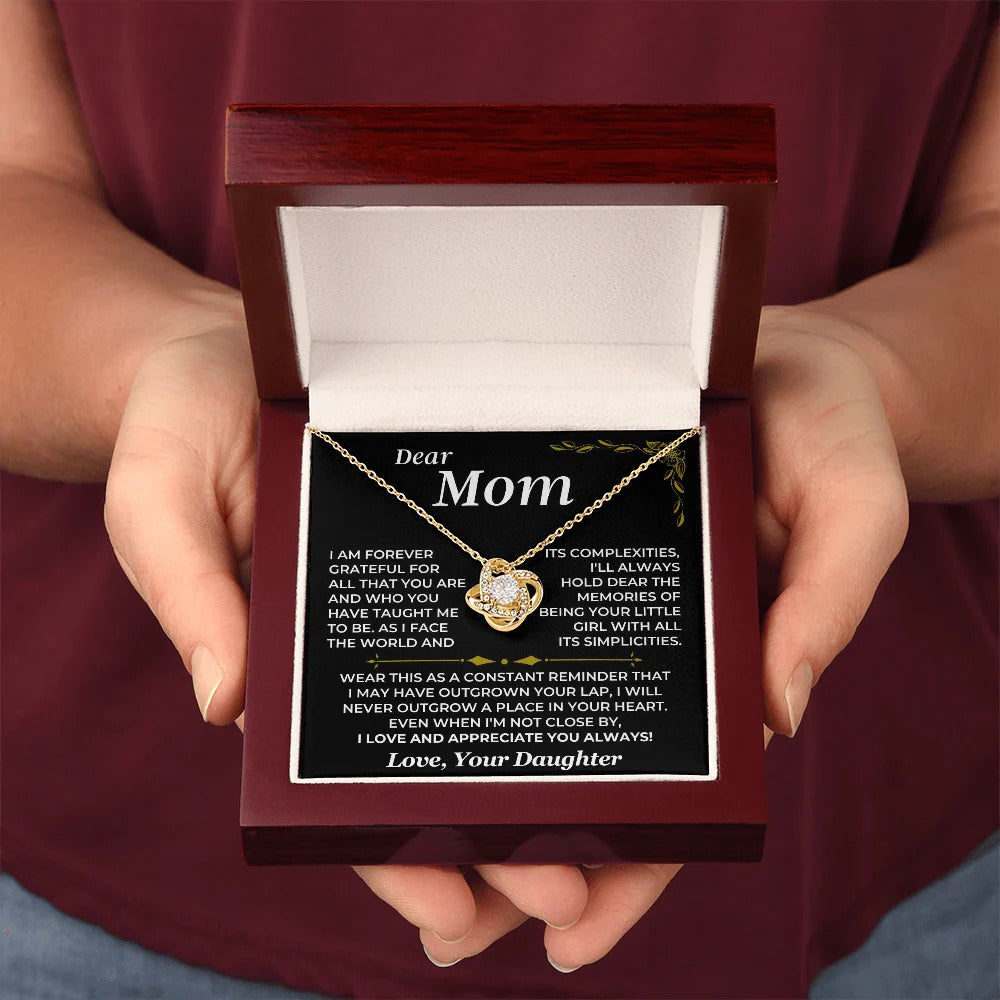 To My Mom – Daughter's Forever Love Necklace Gift