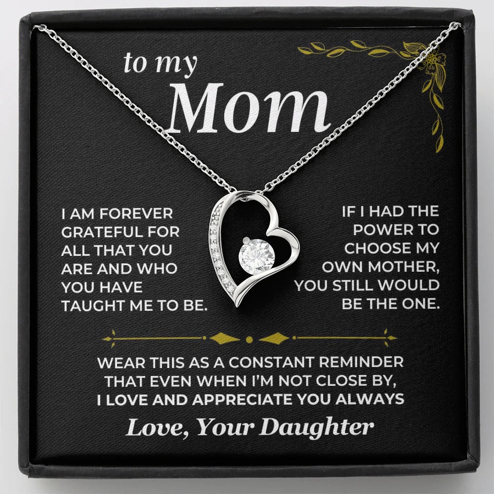 To My Mom Necklace – Grateful Daughter's Gift of Love