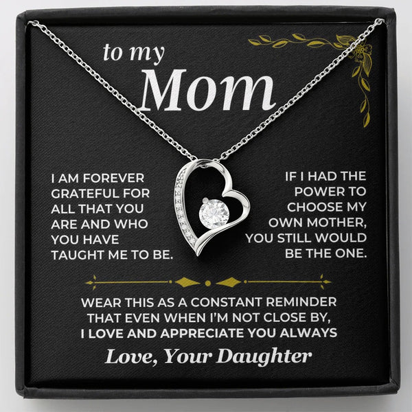 To My Mom Necklace – Grateful Daughter's Gift of Love