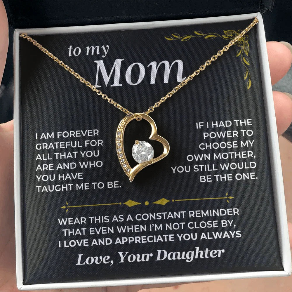To My Mom Necklace – Grateful Daughter's Gift of Love
