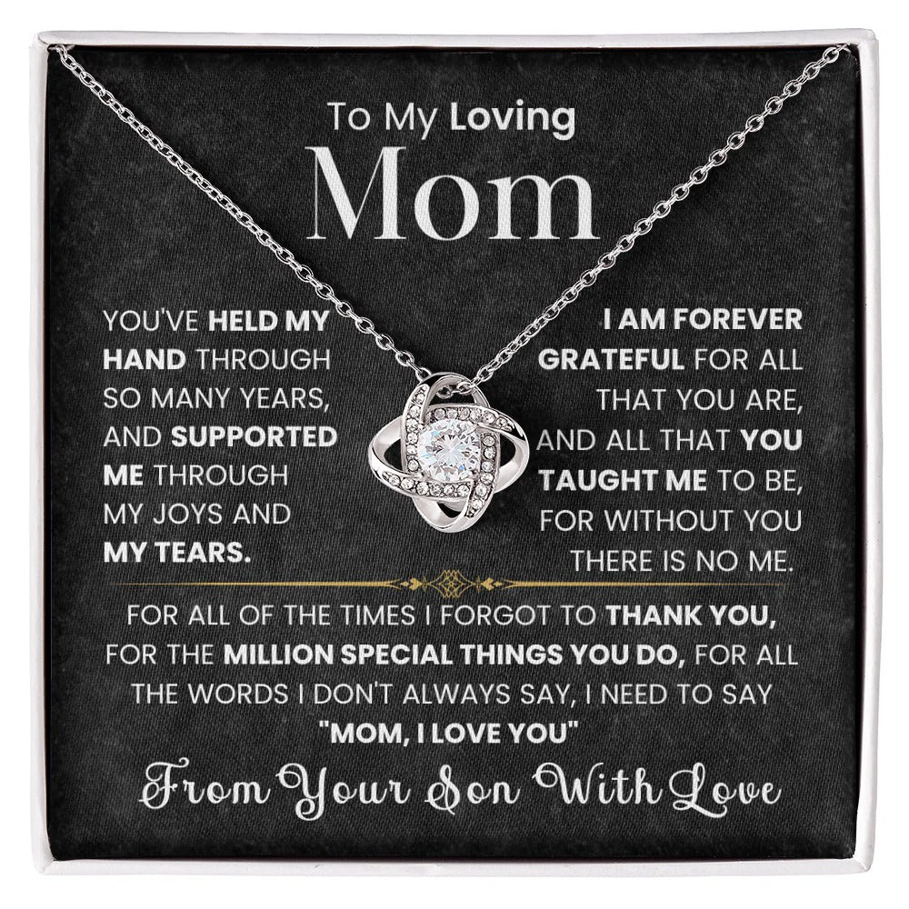 To My Mom – Love & Gratitude Necklace from Son