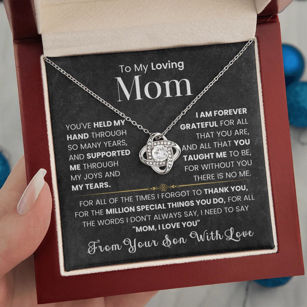 To My Mom – Love & Gratitude Necklace from Son