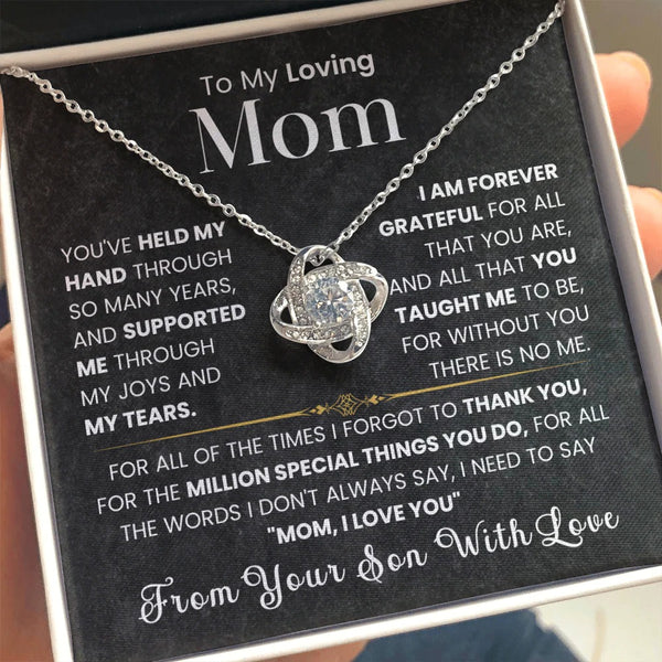 To My Mom – Love & Gratitude Necklace from Son