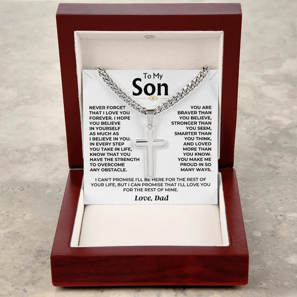 To My Son – Artisan Cross Necklace from Dad