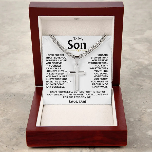 To My Son – Artisan Cross Necklace from Dad