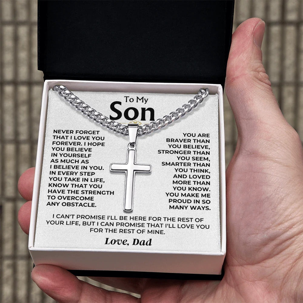 To My Son – Artisan Cross Necklace from Dad