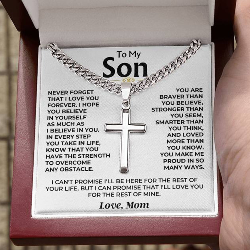 To My Son – Artisan Cross Necklace from Mom