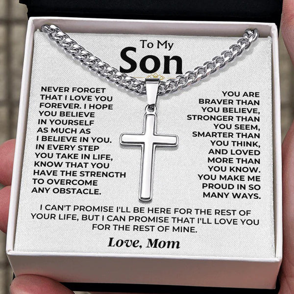To My Son – Artisan Cross Necklace from Mom