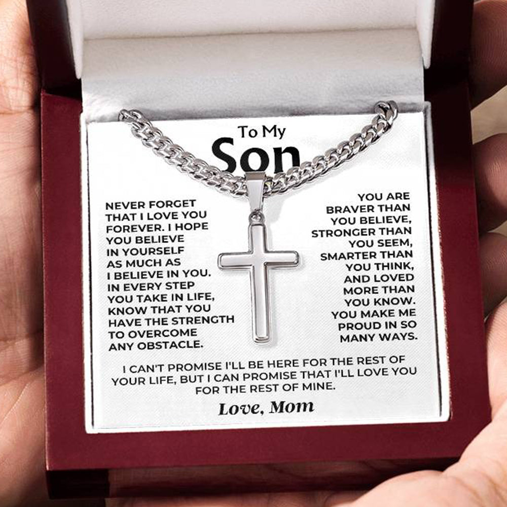 To My Son – Artisan Cross Necklace from Mom