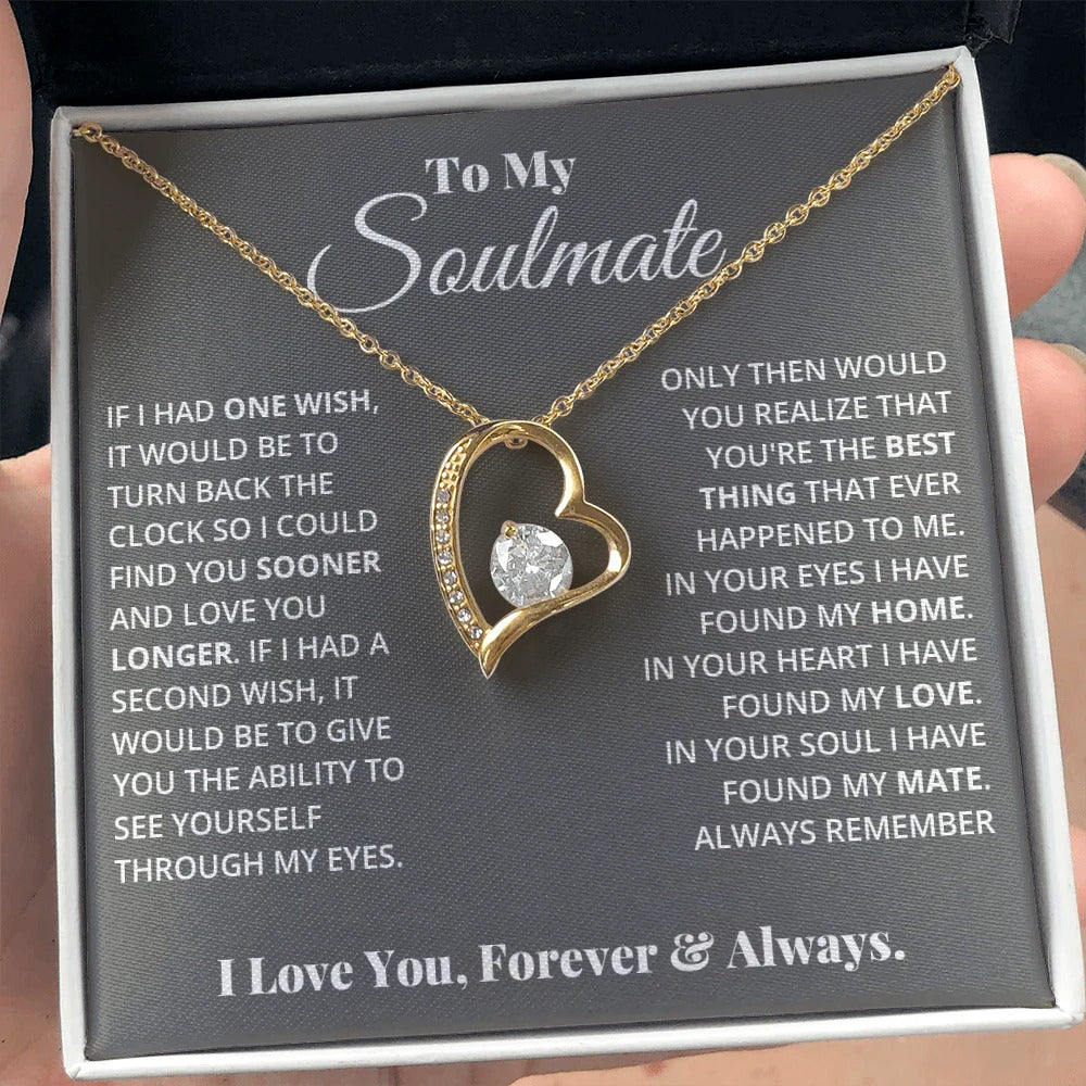 To My Soulmate Necklace – Love You Longer, Forever