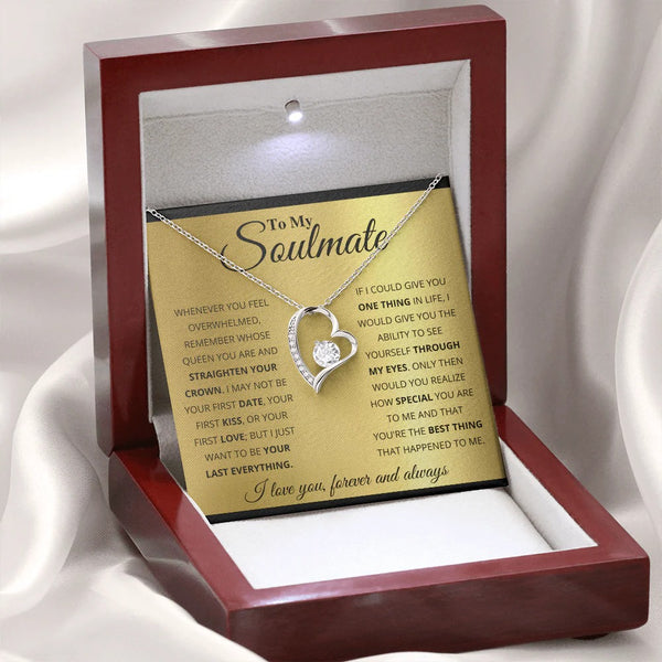To My Soulmate Necklace – Queen of My Heart Forever