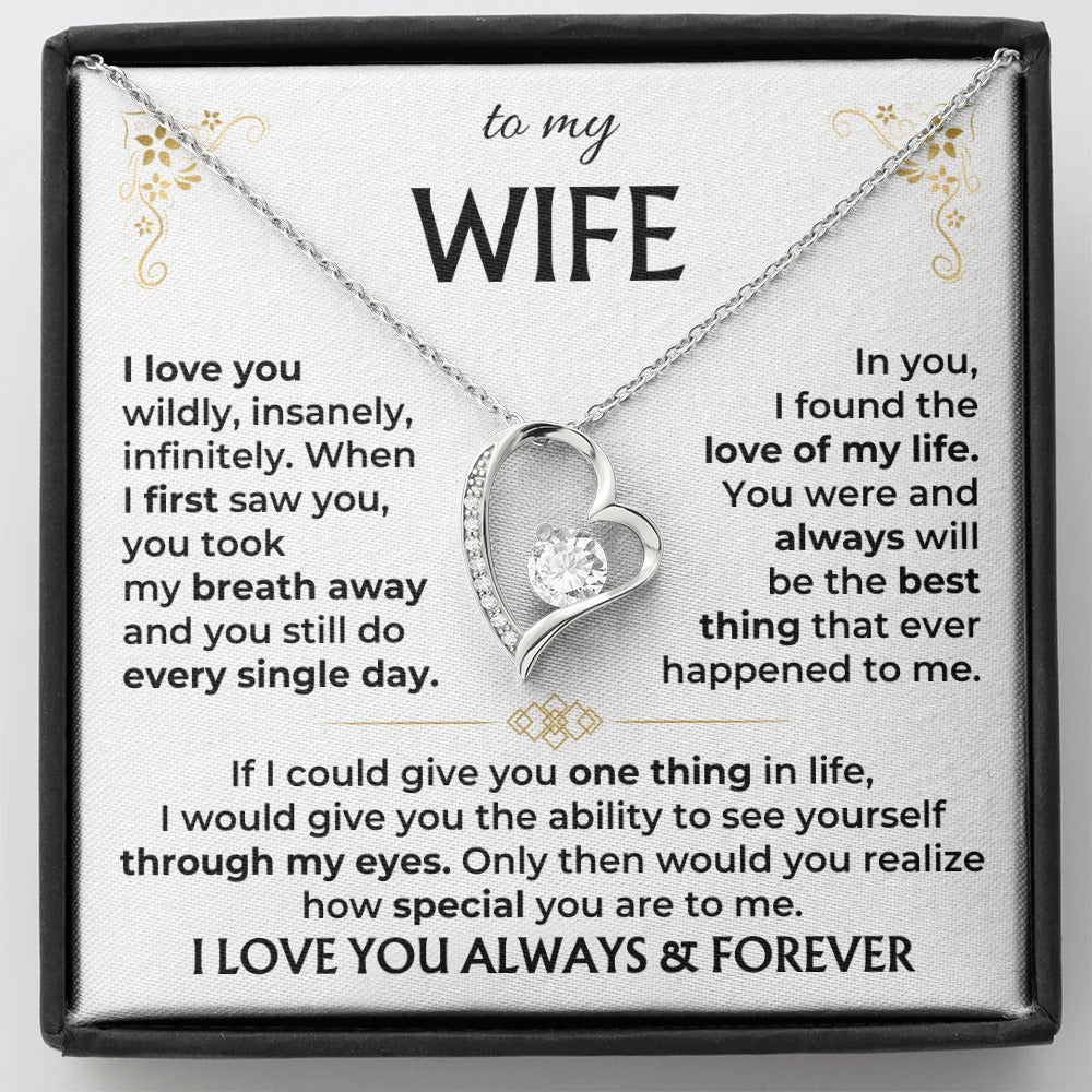 To My Wife Forever Love Necklace – A Gift She'll Treasure