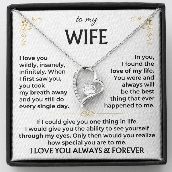 To My Wife Forever Love Necklace – A Gift She'll Treasure