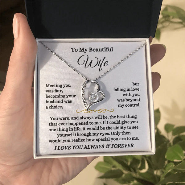 To My Wife Forever Love Necklace – Romantic Gift of Fate
