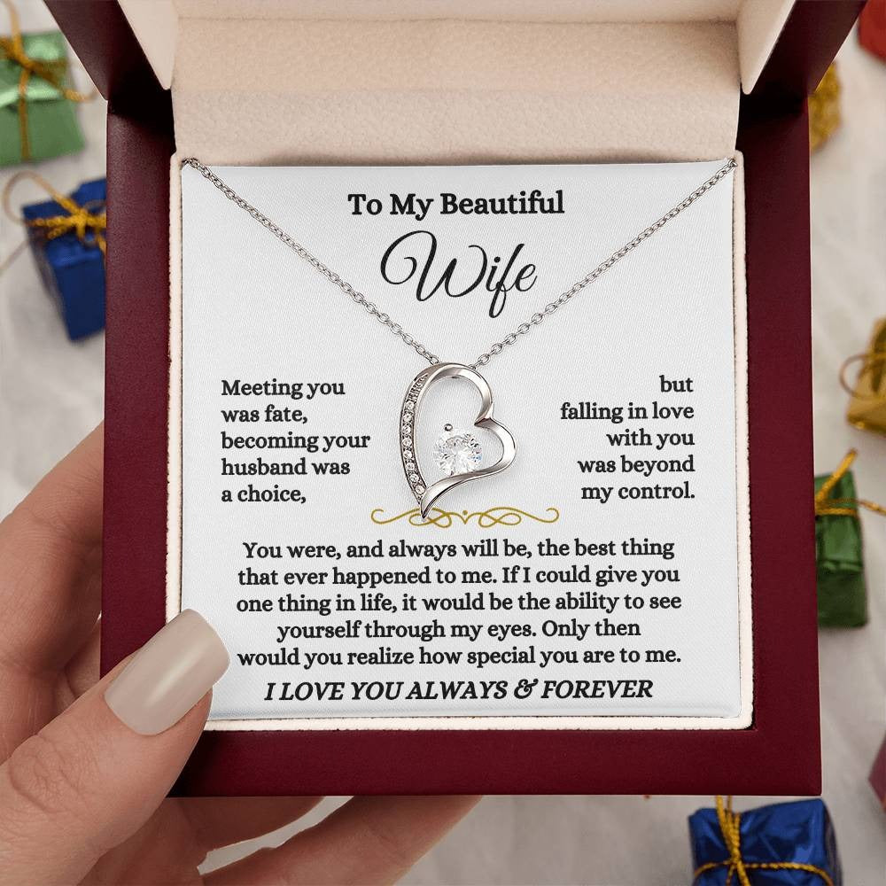 To My Wife Forever Love Necklace – Romantic Gift of Fate