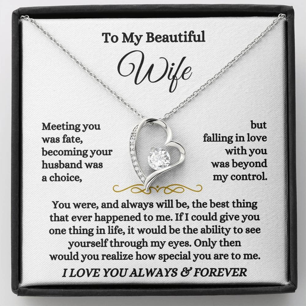 To My Wife Forever Love Necklace – Romantic Gift of Fate