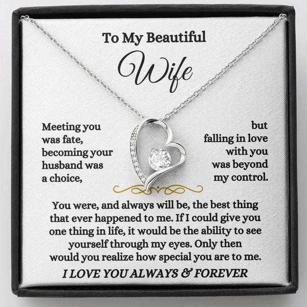 To My Wife Forever Love Necklace – Romantic Gift of Fate