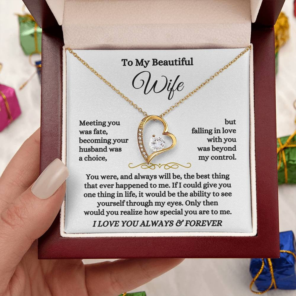 To My Wife Forever Love Necklace – Romantic Gift of Fate