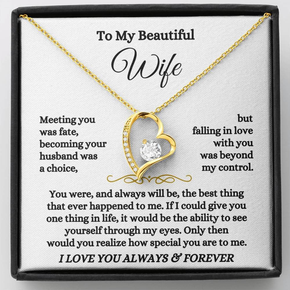 To My Wife Forever Love Necklace – Romantic Gift of Fate