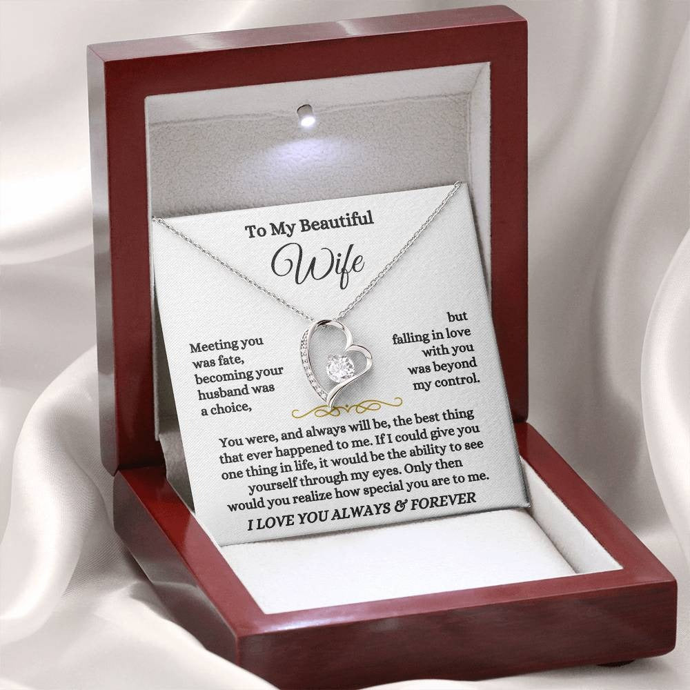 To My Wife Forever Love Necklace – Romantic Gift of Fate