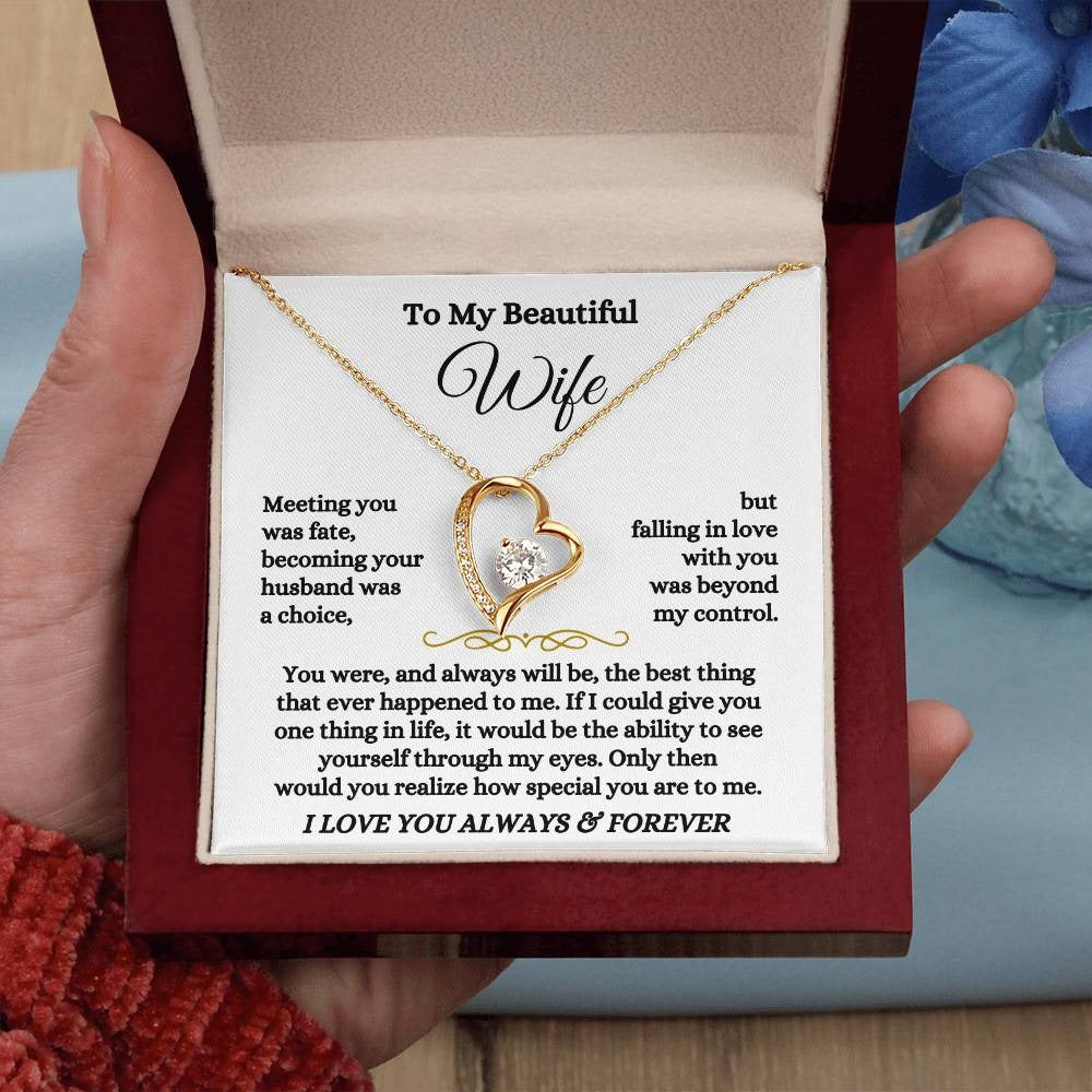 To My Wife Forever Love Necklace – Romantic Gift of Fate