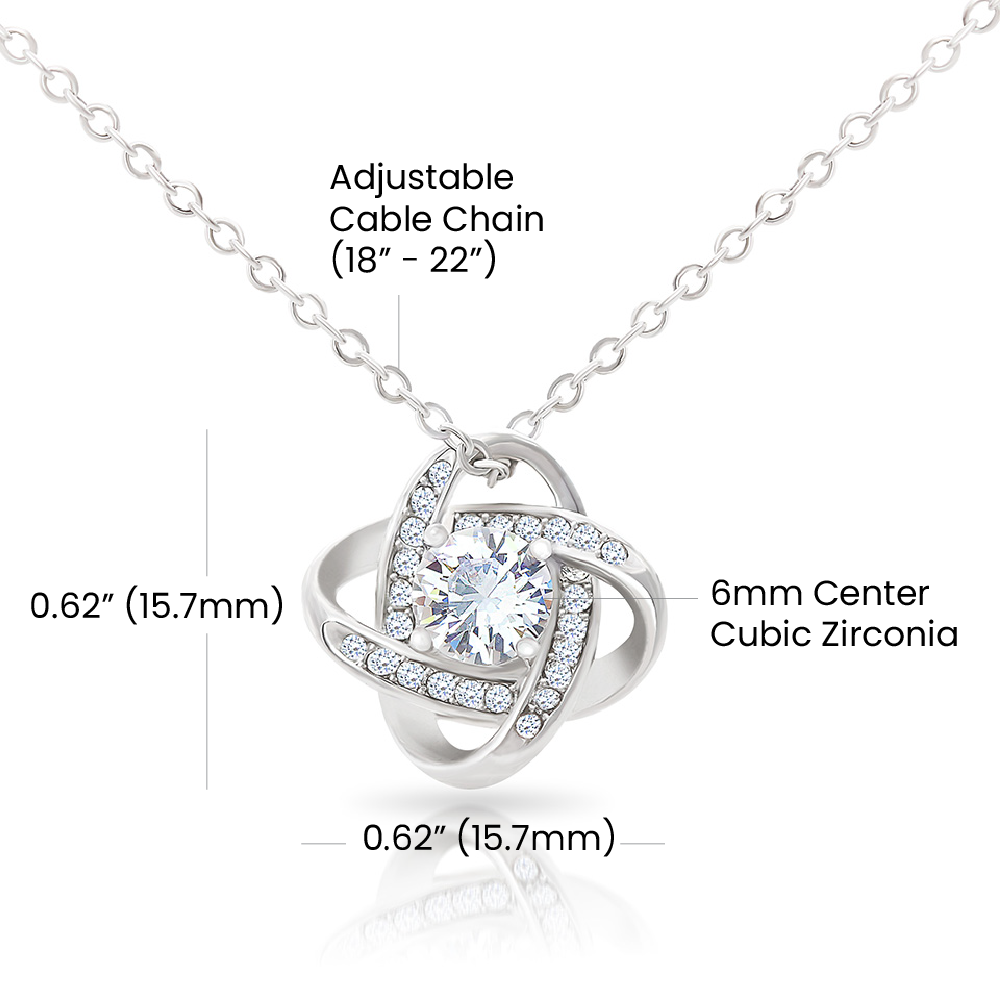 white-gold-love-knot-necklace-for-mother 